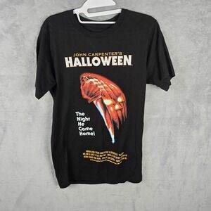 Halloween Movie Graphic T-Shirt Michael Myers John Carpenter Black Small 34/36